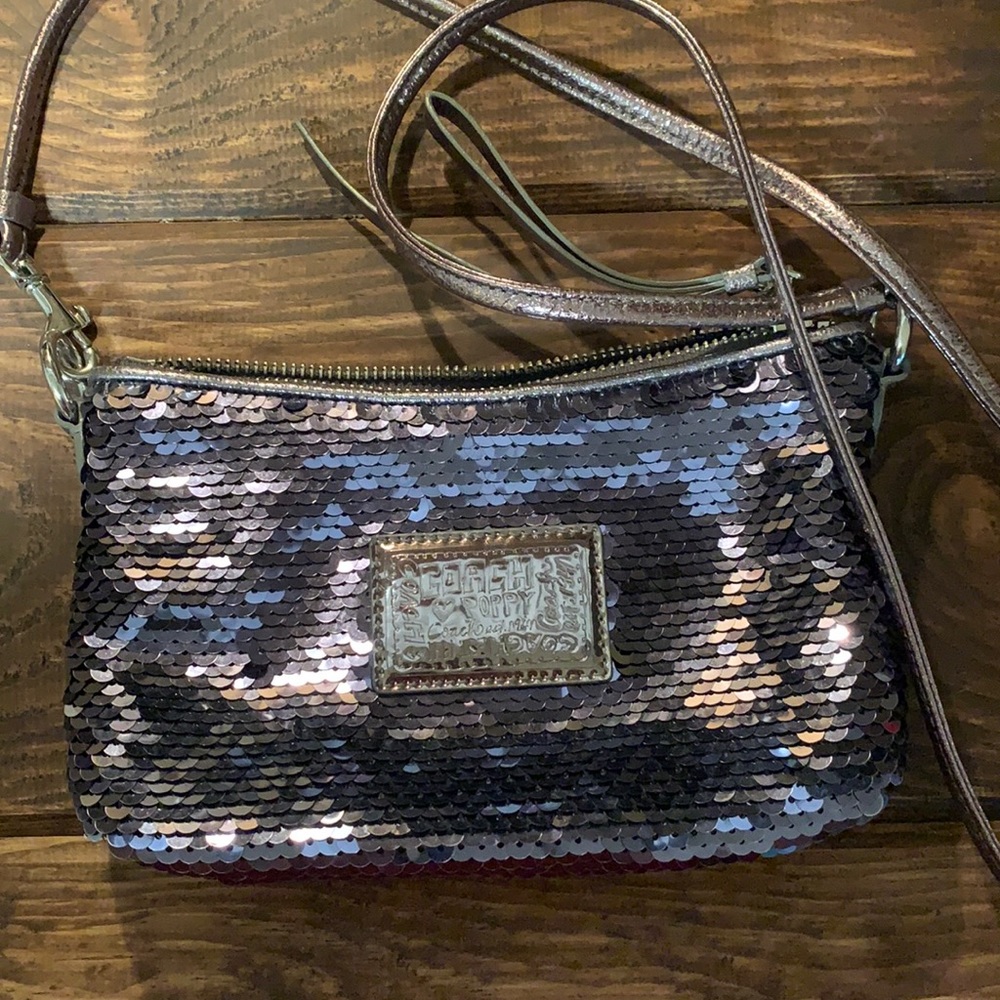Coach Sequined crossbody purse